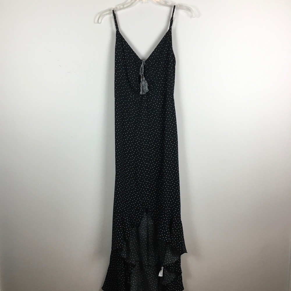 Xhileration Black Polka Dot Slip Dress Sz XS Whimsigoth Witch Coquette Camisole - Picture 3 of 11